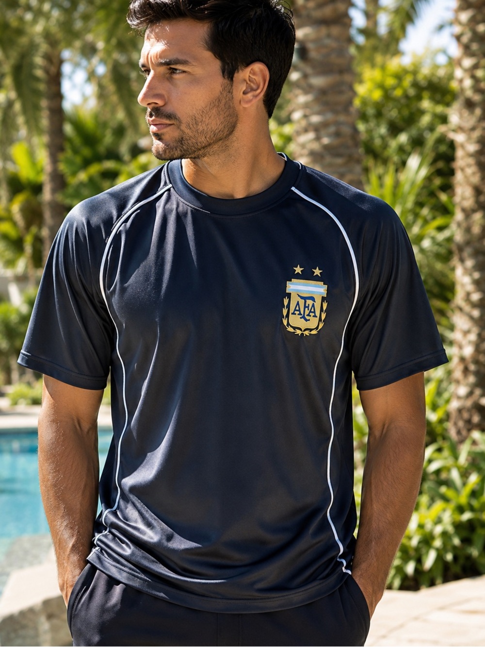 AFA jersey sports football Soccer Navy blue Sz M